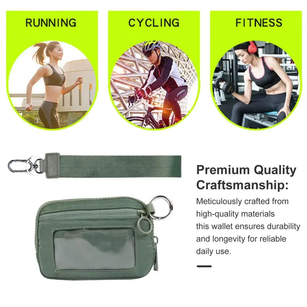 Mini Wallet With Waist Strap And Keyring Card Holder Storage Bag Jogging Waist Bag Travel Commuting Shopping Purse Бумажник