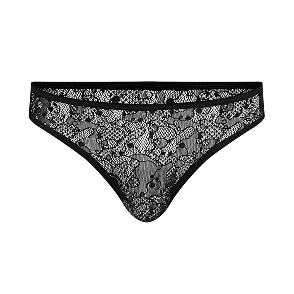 2XL Lace Panties Breathable Low Rise Briefs Exotic Costume Hollow Briefs 90 Polyamide Black Color Brand New Condition