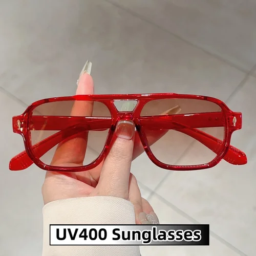 Nuevas gafas de sol HD ultraligeras con punta de flecha pequeña, gafas de sol de moda UV400, protección UV Retro para conducir, tiro callejero, gafas de sol para montar