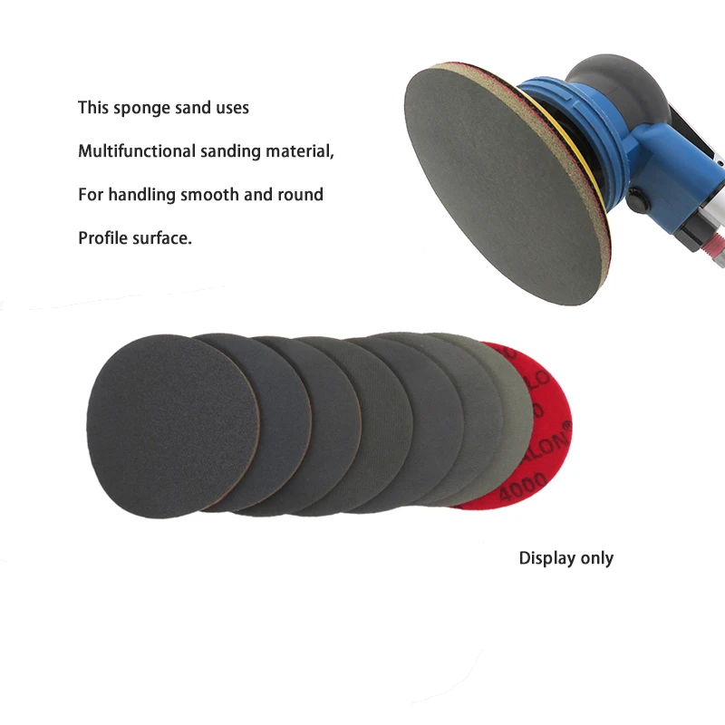 3 Inch 75 mm Mirka Foam Sponge Sandpaper Disc 20 Pcs Hook Loop Silicon Carbide Wet Dry Sanding Disc For Car Paint Removal