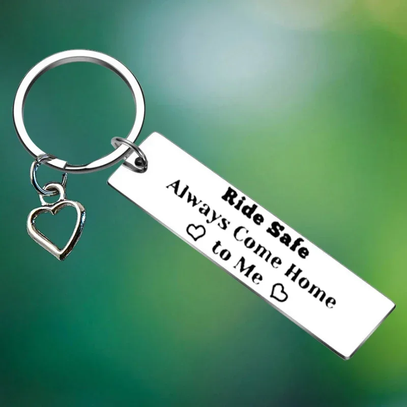 Boyfriend Husband Ride Safe Keychain New Driver Key Chain Pendant Biker Gifts