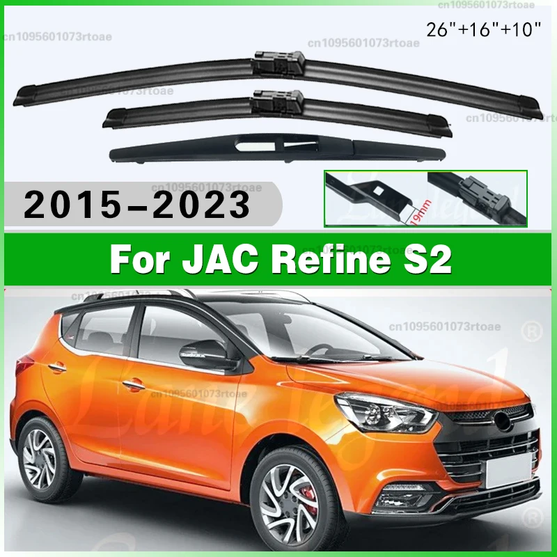 

Комплект передних и задних щеток стеклоочистителя для JAC S2 Refine Sei 2 iEV40 2015-2023, аксессуары для лобового стекла, резиновые сменные насадки