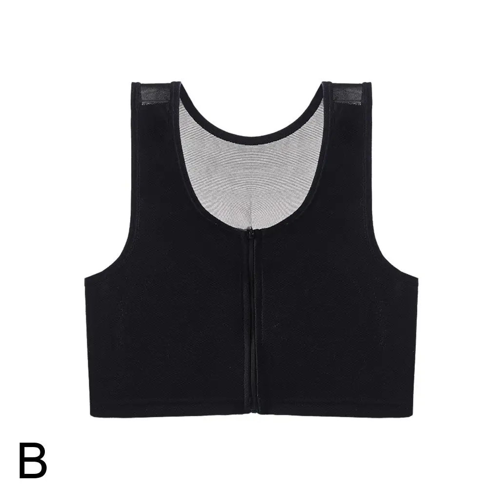 Tomboy Tank Tops Chest Shaper Breast Binder Trans Vest Shirt Underwear Strengthen Bandage Reinforced Short Corset S-3XL