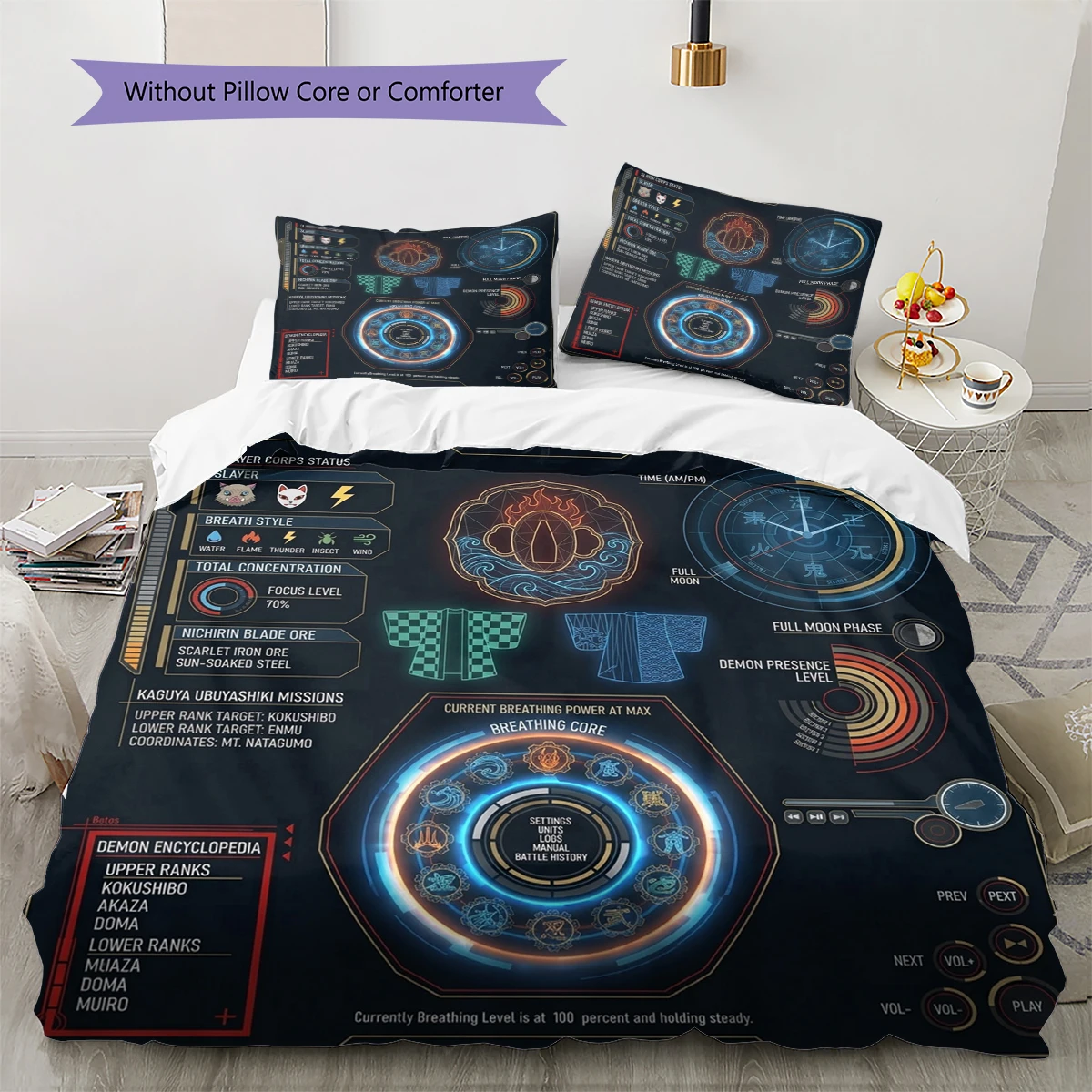 Demon Slayer Comfortable Soft Duvet Cover, Children Bedding Gift, Size Various Options -HE20