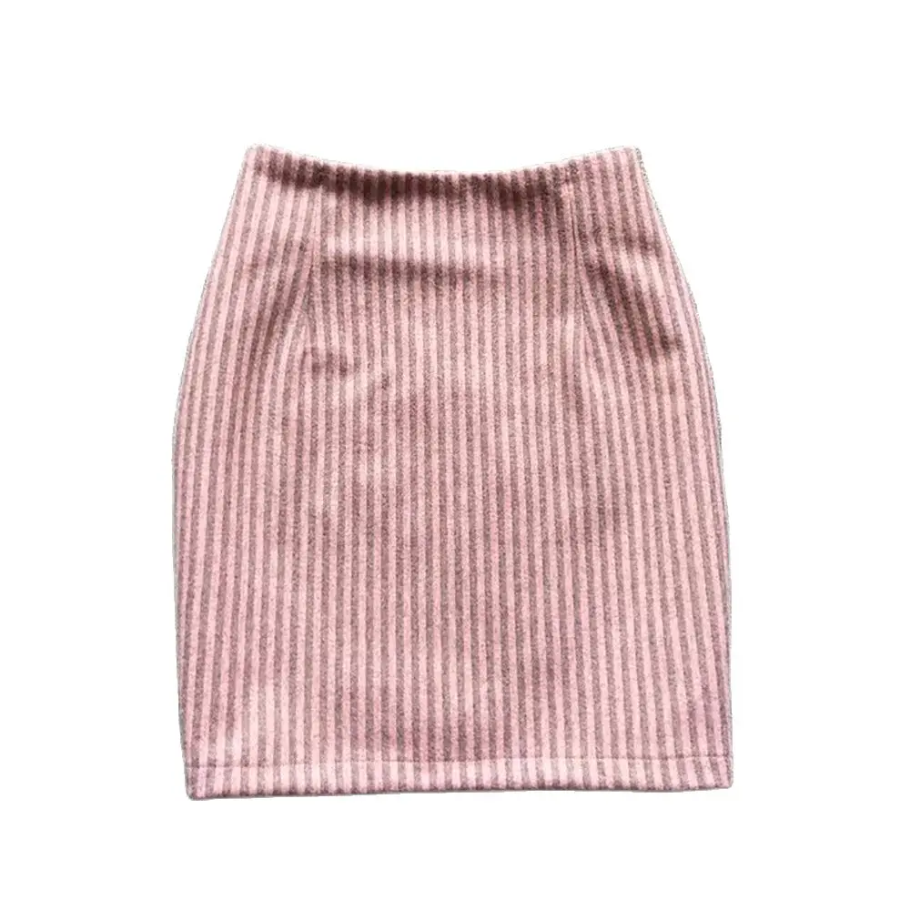 

Pencil Skirt Women's Slim A-line Autumn/Winter High Waist Wrap Hip Skirt Stripe Work Y2k Kawaii Mini Pink Skirts Short