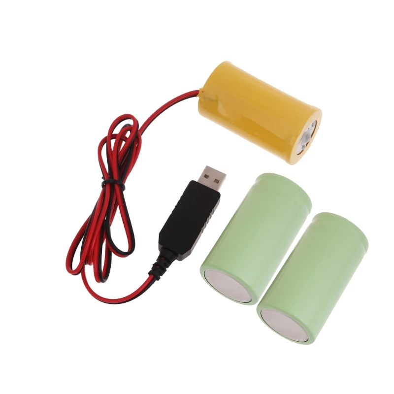 USB to 4.5V LR20 D Cell Battery Eliminators for Thermometers Power Converter 448F