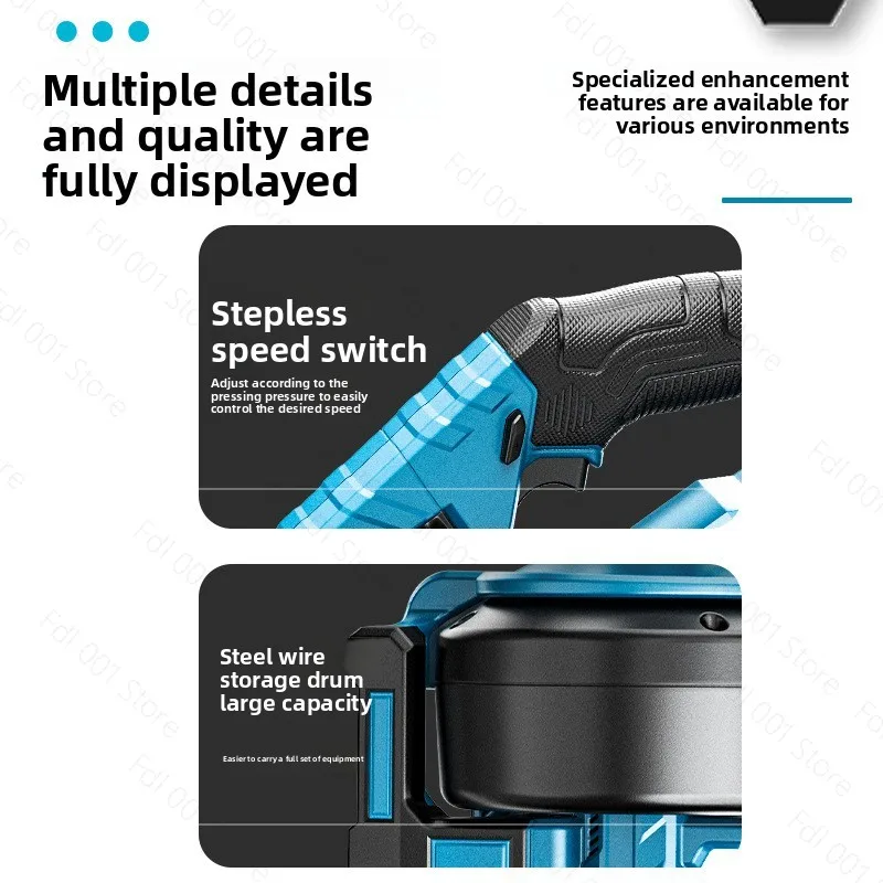 Portable Lithium Battery Pipe Dredge Machine 7m Steel Cable Drain Cleaner for Kitchen Bathroom Toilet Sewer