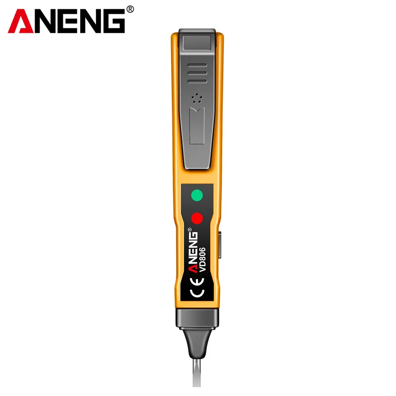 ANENG قلم اختبار التعريفي بدون تلامس متعدد الوظائف قلم اختبار كهربائي إنذار صوتي وخفيف