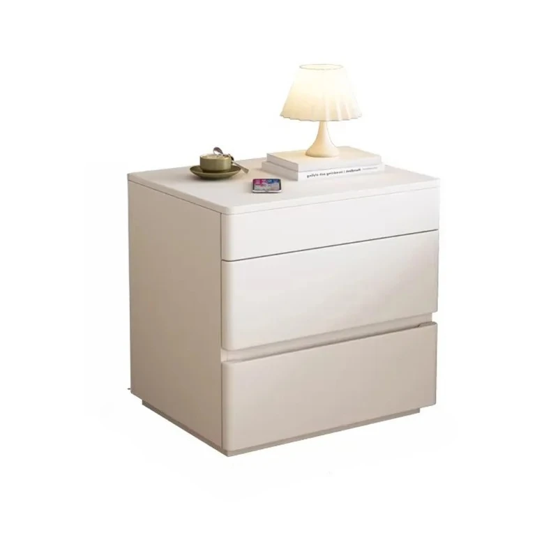 Cream Nordic Bedside Table With Secret Compartment Safe Modern Minimalist Nightstands Rustic Glamour Table De Furnitures