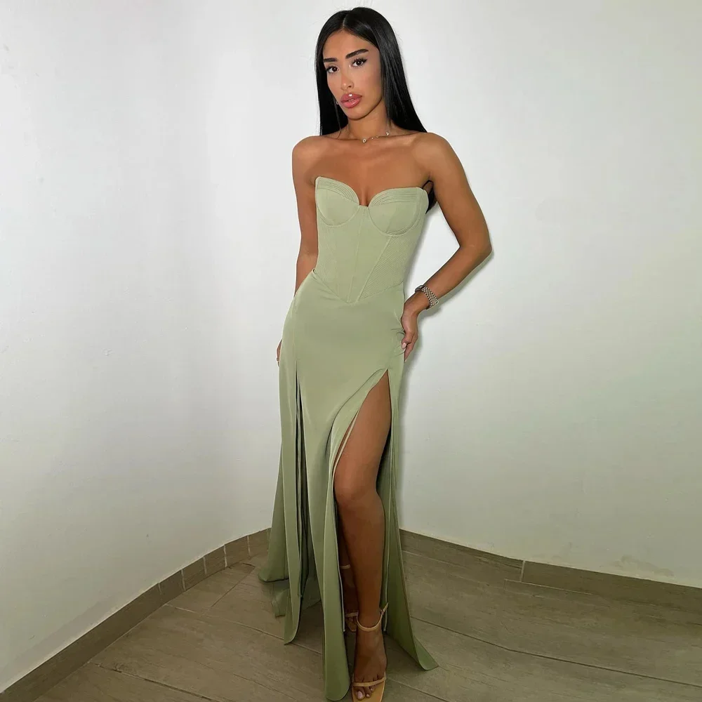 

Customized Satin Prom Dresses Simple Wedding Floor-length Formal Exquisite High Quality Occasion Evening Party Dress for Women
