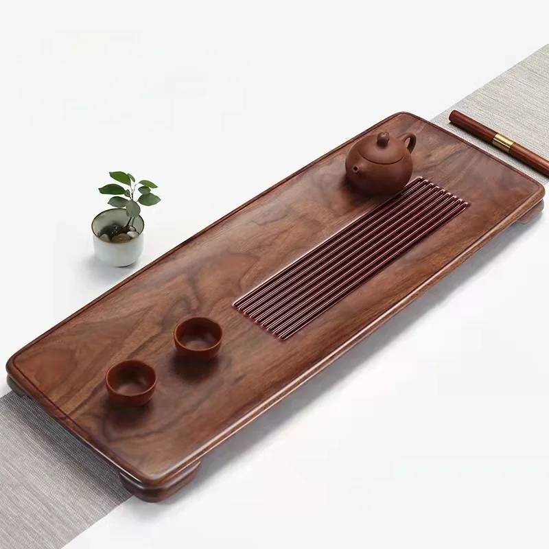 

North American Bla Walnut Tea Tray 2026 Model Home Use Rosewood High End Wood Japanese Sle Dry Pounding Table Drain...