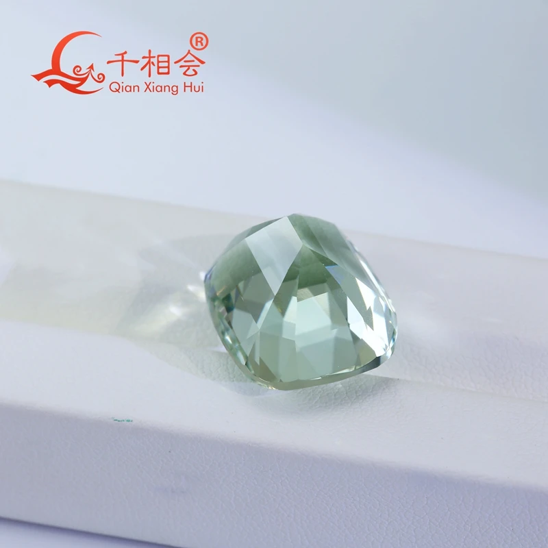 

27.35 карат 17.7 карат Натуральный зеленый кварц, огранка «кушон», драгоценный камень, неограненный камень для декора и подарков, сертифицирован GTC