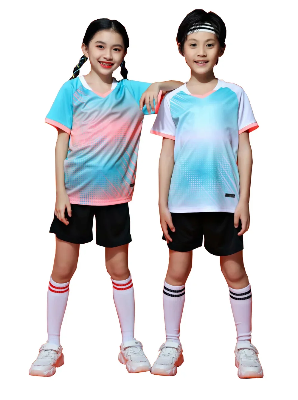 Football Jersey Kids Personalized Soccer Jerseys Set Custom Soccer Survetement Breathable Football Shirts Uniform For Boys Girls