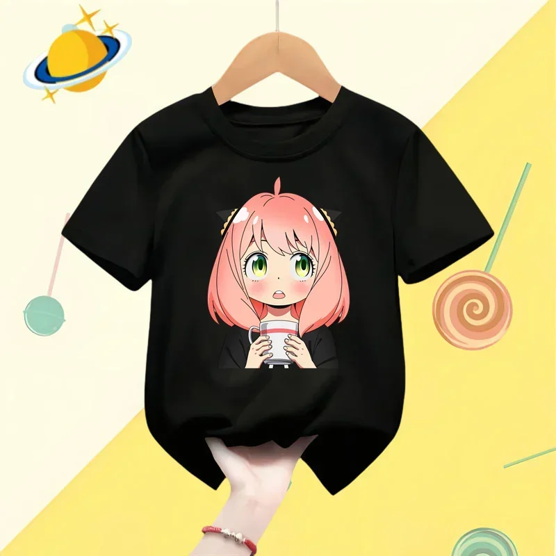 New Spy X Family Boys Girls Kids T-shirt Children\'s Clothing Kawaii Cartoon Anime Print Anya Harajuku Graphic casual top