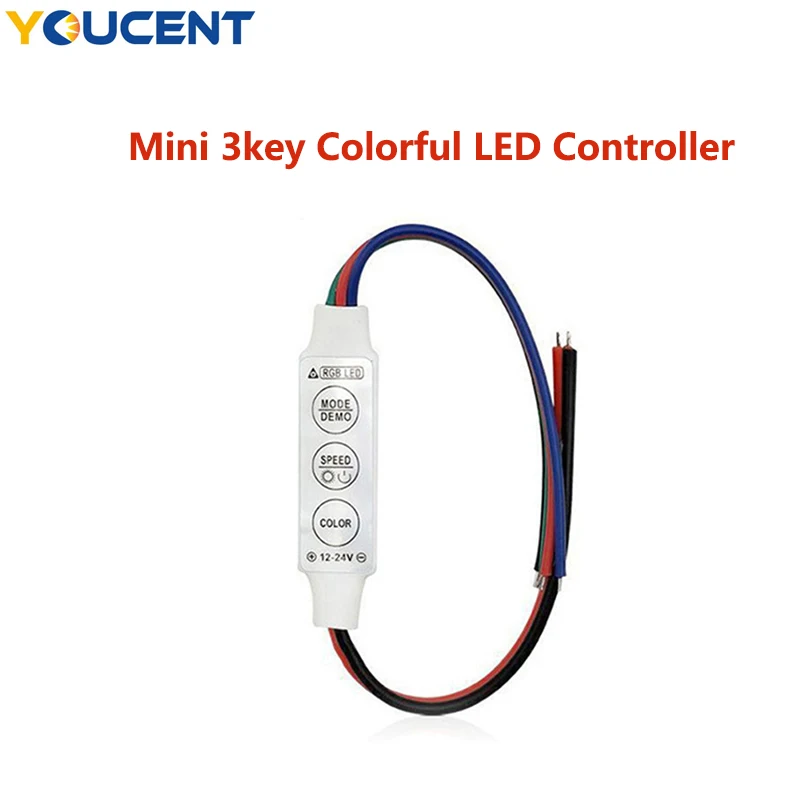 1/2/5 PCS Mini 3 Keys RGB Controller DC 12V -24V 6A Brightness Dimmer for Constant Voltage LED 2835 5050 5730  Strip Light