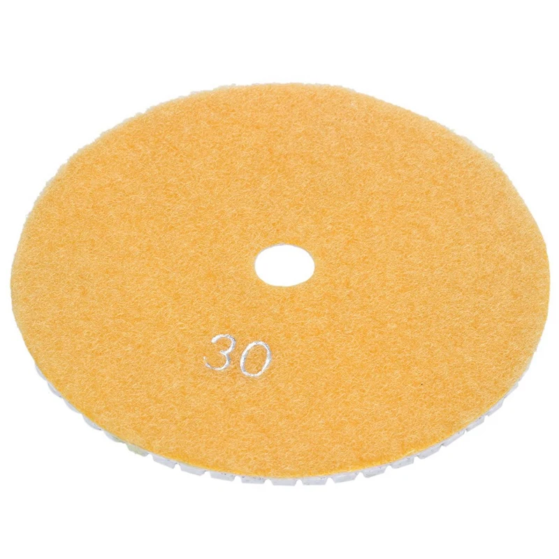 

4Pcs 5 Inch 125Mm Wet Diamond Polishing Pads Marble Granite Grits 30