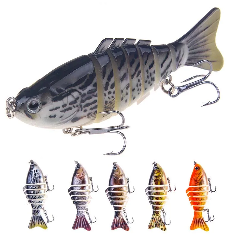 

Multi-section bait Bait seven-section fish 16g 10cm 3.97370in small bait hard bait sea fishing bionic bait 3D fisheye