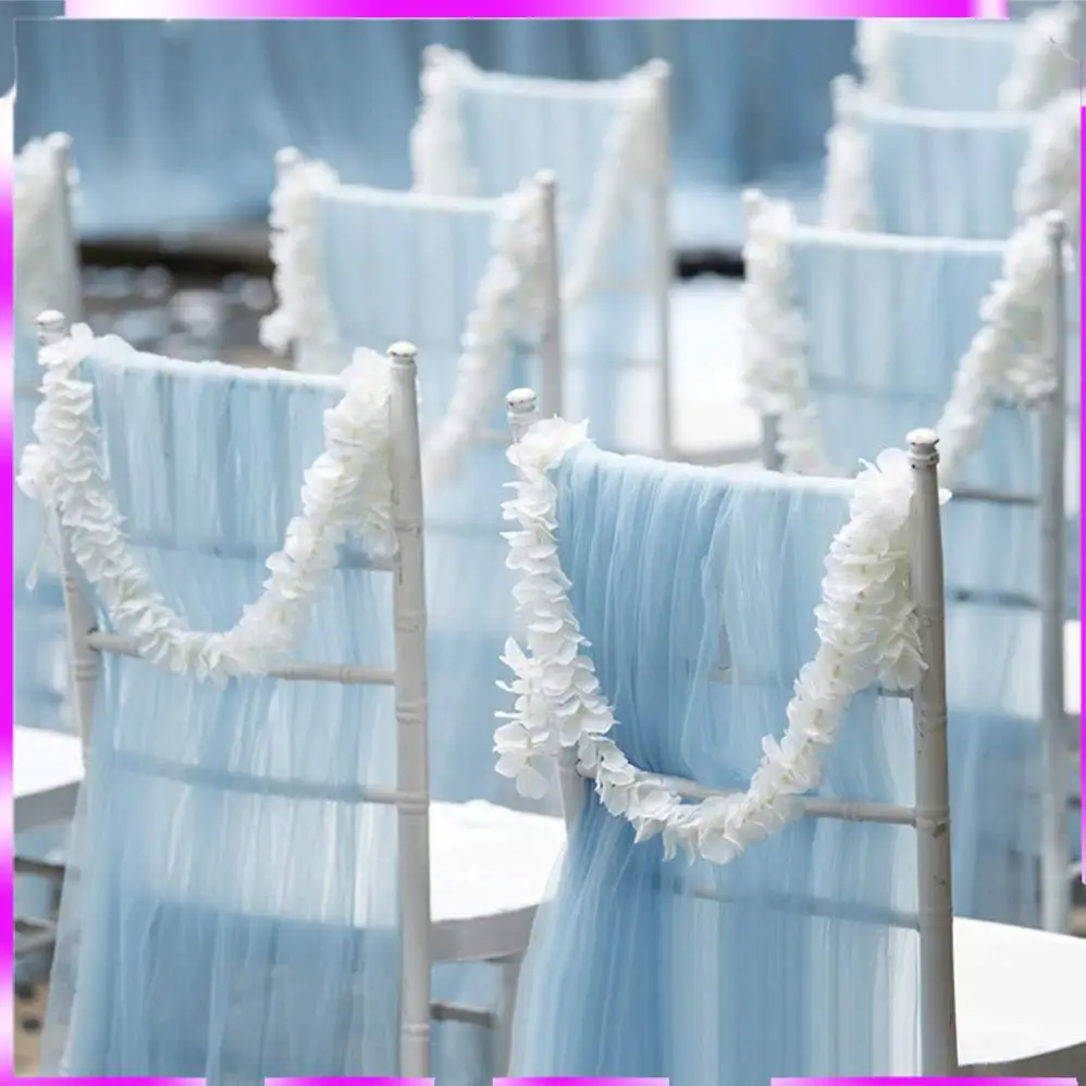 N98R 人工シルク藤つる吊り花ガーランドホーム屋外結婚式アーチ庭の壁の装飾、10 個パック (ホワイト)