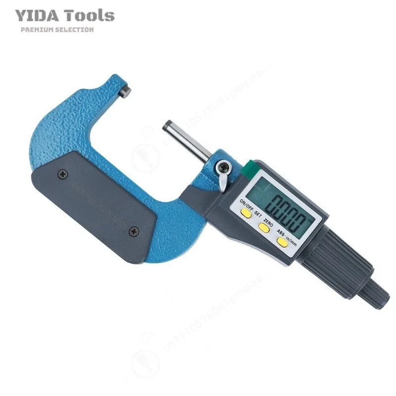 High Precision Digital Micrometer 0-25mm 0.001mm Outside Thread Micrometer Measuring Tool for Machining