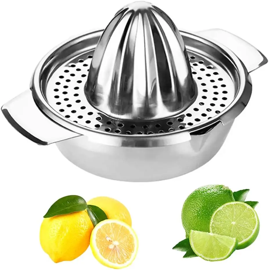

Stainless Steel Citrus Juicer, Hand Squeezer for Orange Lemon Lime, Easy Clean Kitchen Tool