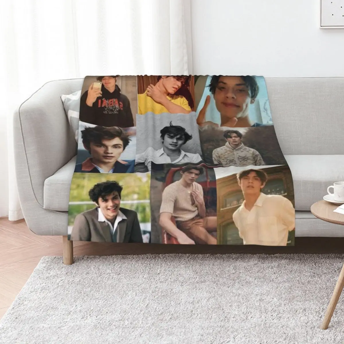 Louis Partridge Collage Throw Blanket Decoratives Blankets For Bed Giant Sofa Moving valentine gift ideas Blankets