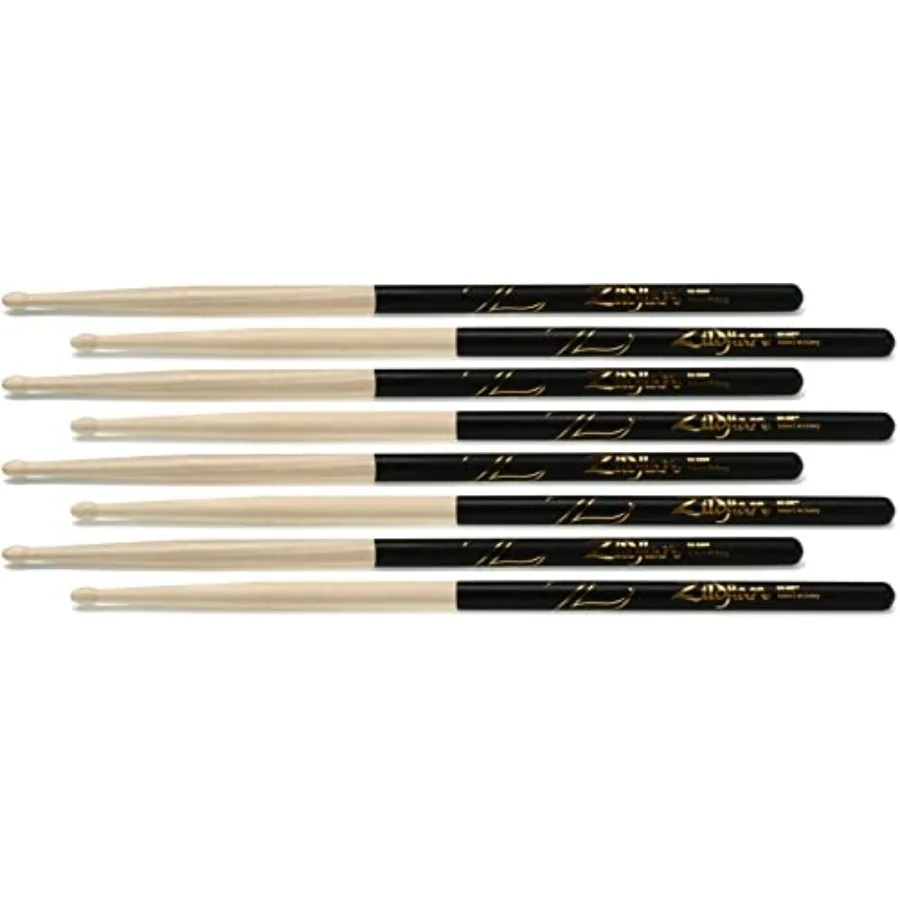

Барабанные палочки Zildjian DIP - 5A, 4 штуки в упаковке, для живых выступлений и студийной работы, средней тяжести, сбалансированное ощущение при игре, идеально подходят для джаза и рока.