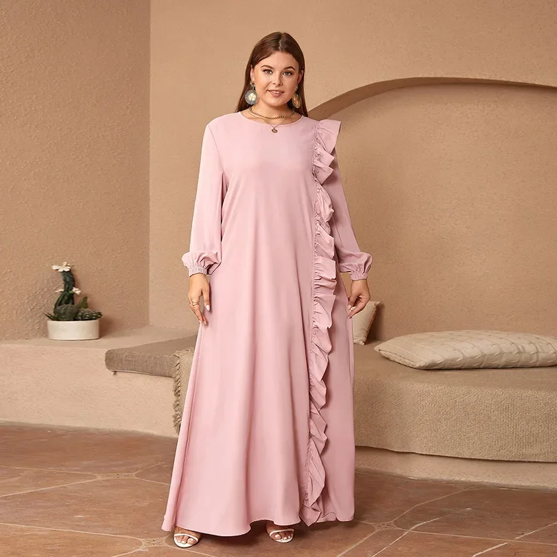 

Dashiki African Clothing African Dresses for Women Elegant African Long Sleeve O-neck Plus Size Long Dress Muslim Fashion Abaya