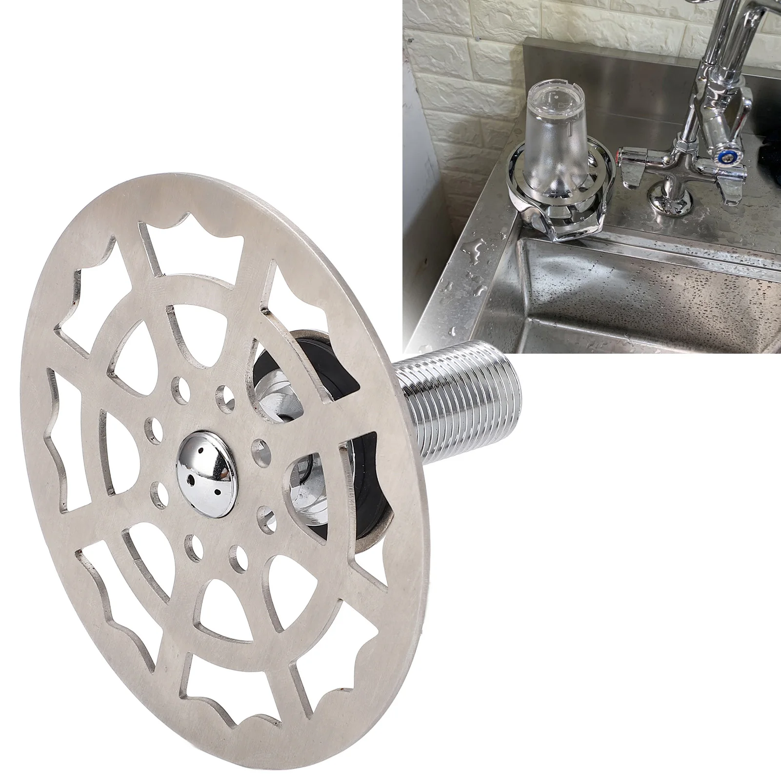 B-1206 Bar Glass Rinser Faucet Head Stainless Steel Automatic Cup Washer Cleaner Accessory
