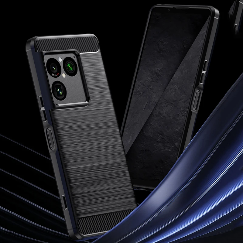 Funda para Sony Xperia 1 VIII, Fundas de TPU Cepillado, Cubierta Protectora Antideslizante y Resistente a Golpes para Sony Xperia 1 VIII