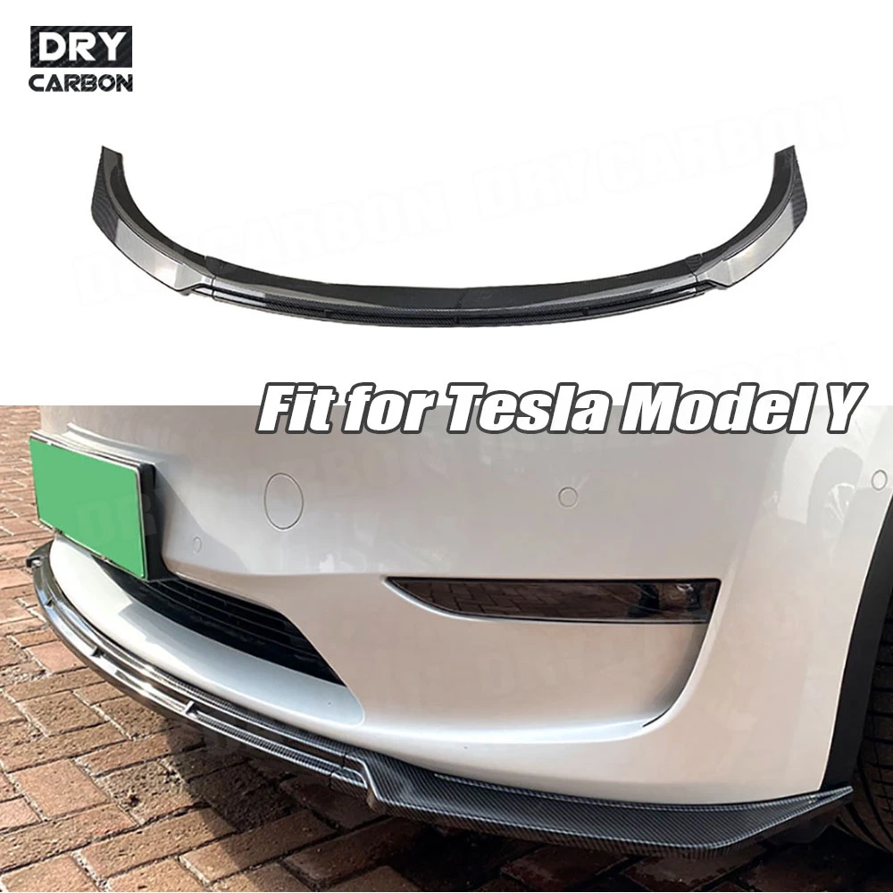 

For Tesla Model Y 2017+ Car Styling ABS Front Bumper Lip Spoiler Diffuser Chin Splitters Body Kits Accessories M Style