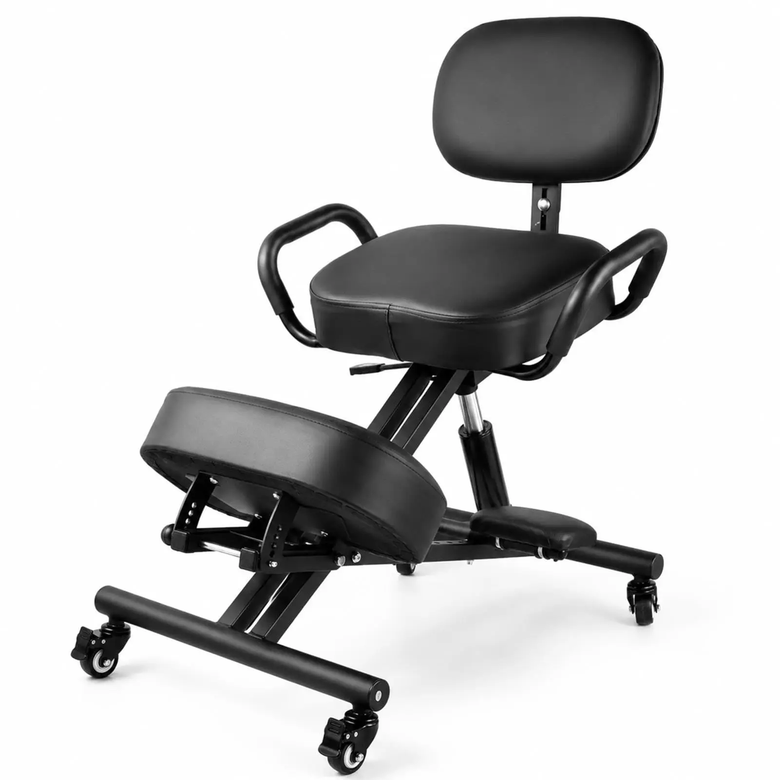 Ergonomic Kneeling Chair with Backrest, Improve Postures Thick Cushions