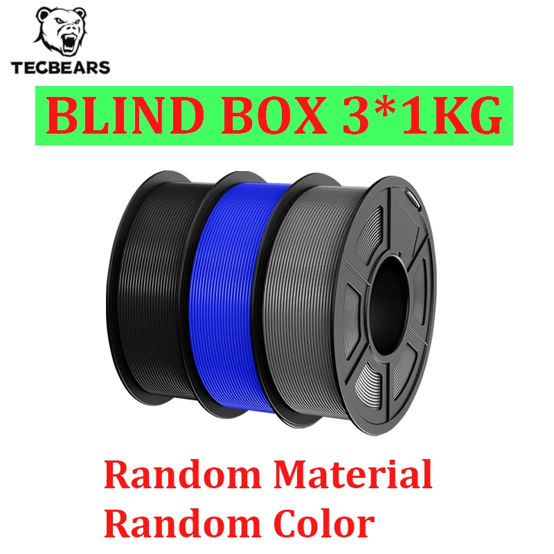 

Набор филаментов для 3D-принтеров TECBEARS (3 катушки, 3 кг): PLA/HSPLA/PLA PLUS/PLA Classic/PETG/ABS/ASA, случайная отгрузка
