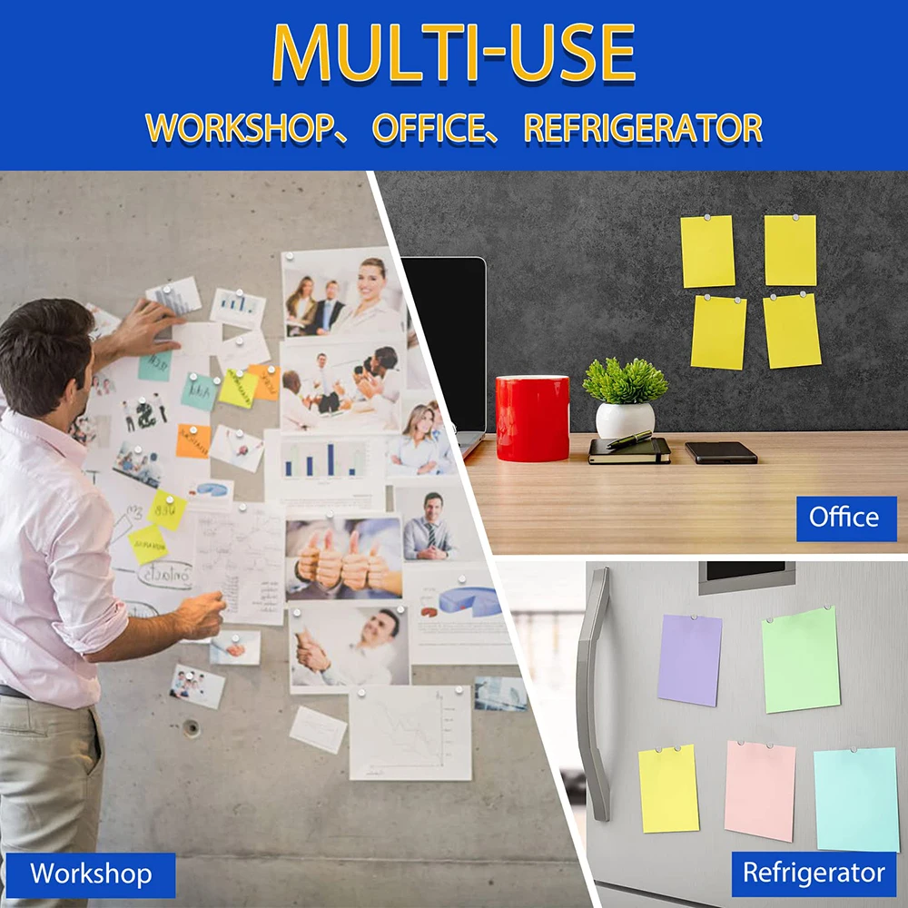 4x1mm Super Strong Round Magnets For Fridge, DIY Projects, Science & Office Use Refrigerator Magnet