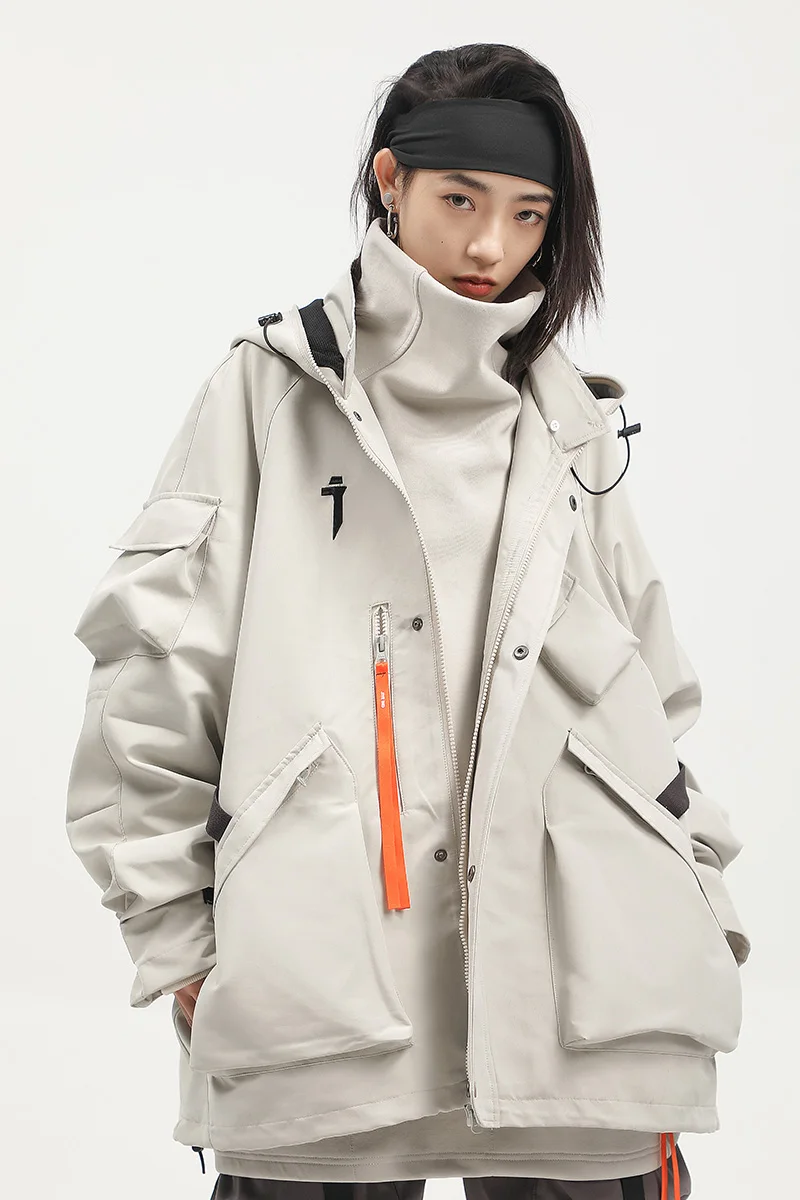 function wind favors hooded ski-wear, restoring ancient ways men and women loose high street leisure coat