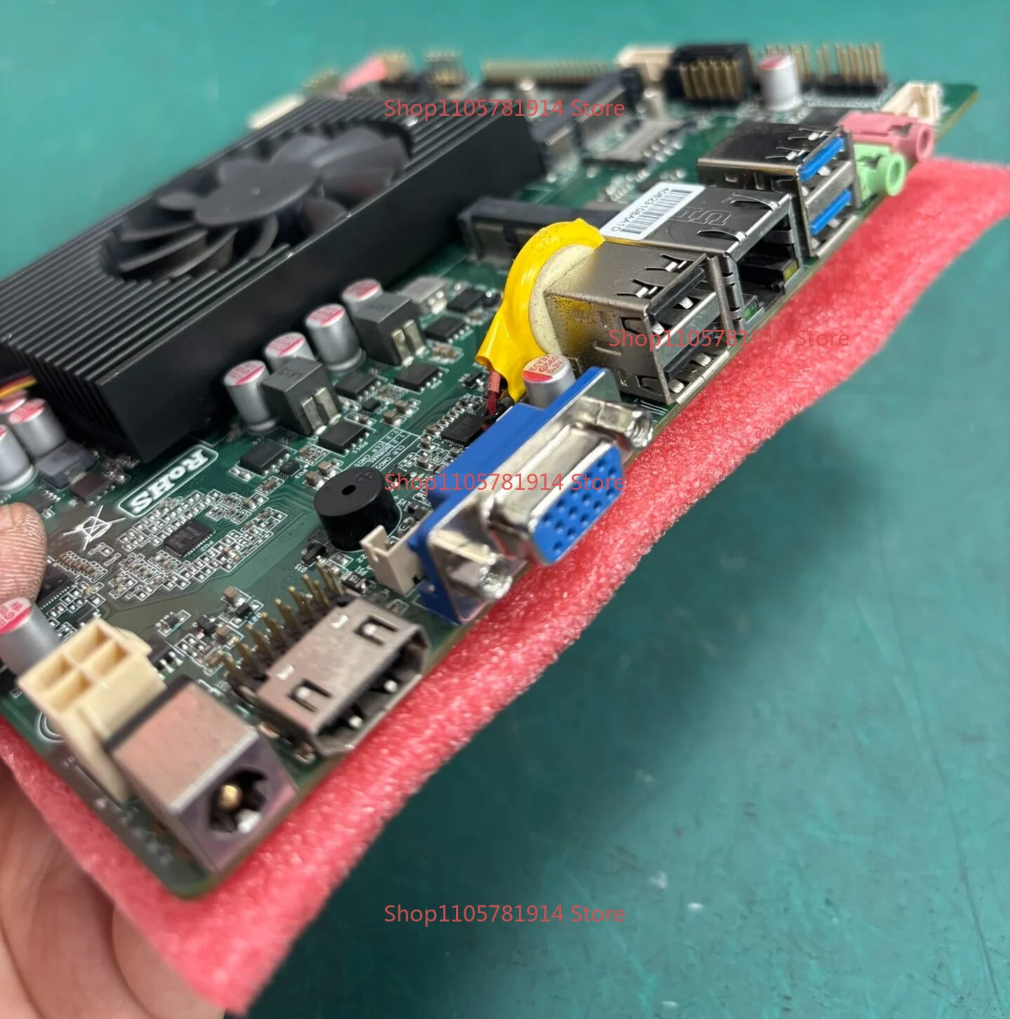 For I7-7500U Industrial Control Main Board, with Cooling Fan, Complete Interface