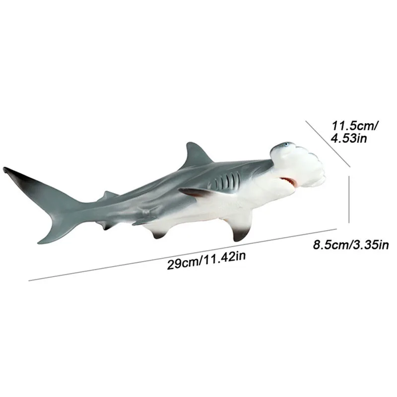 Lifelike Toy Marine Sea Life Figure Squeeze Big Shark Fish Model PVC Collection Toy For Kids Children Gift