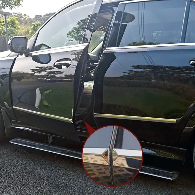 

WELKINRY For Mercedes-Benz GLS X167 3rd Generation 2019-2025 Stainless Steel Outer Car Body Door Side Moulding Bar Cover Trim