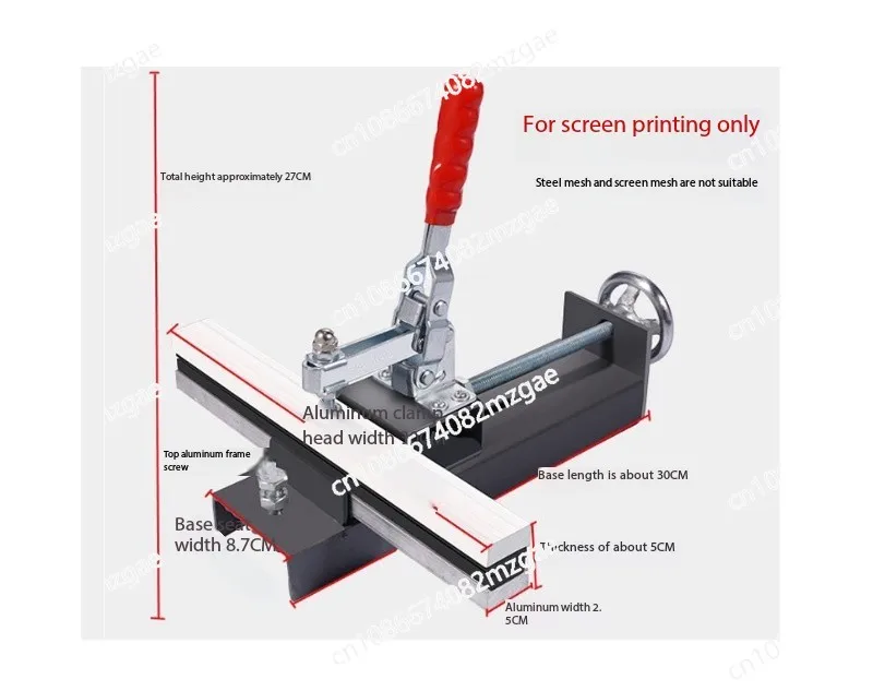 DIY T-Shirt Screen Printing Kit with Manual Tension Device, All-in-One Silk Screen Equipment and Stretcher Frame