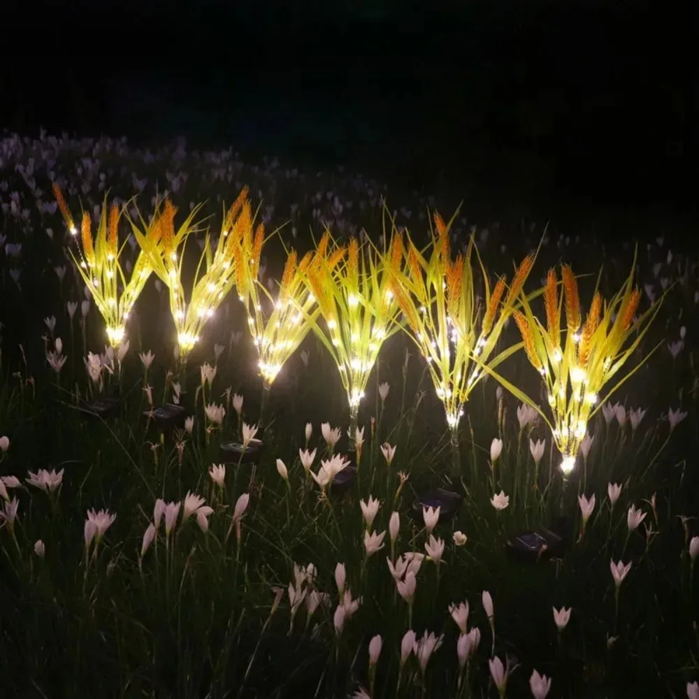 Outdoor Solar Wheat Ear Lights LED Landscape Stake Lamp Waterproof Garden Yard Patio Pathway Decoration
