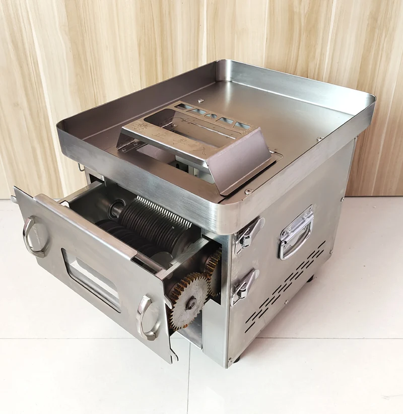 850W 220V Commercial Stainless Steel Meat Cutting Machine Cutter Slicer Home Meat Grinder Electric Dicing Machine