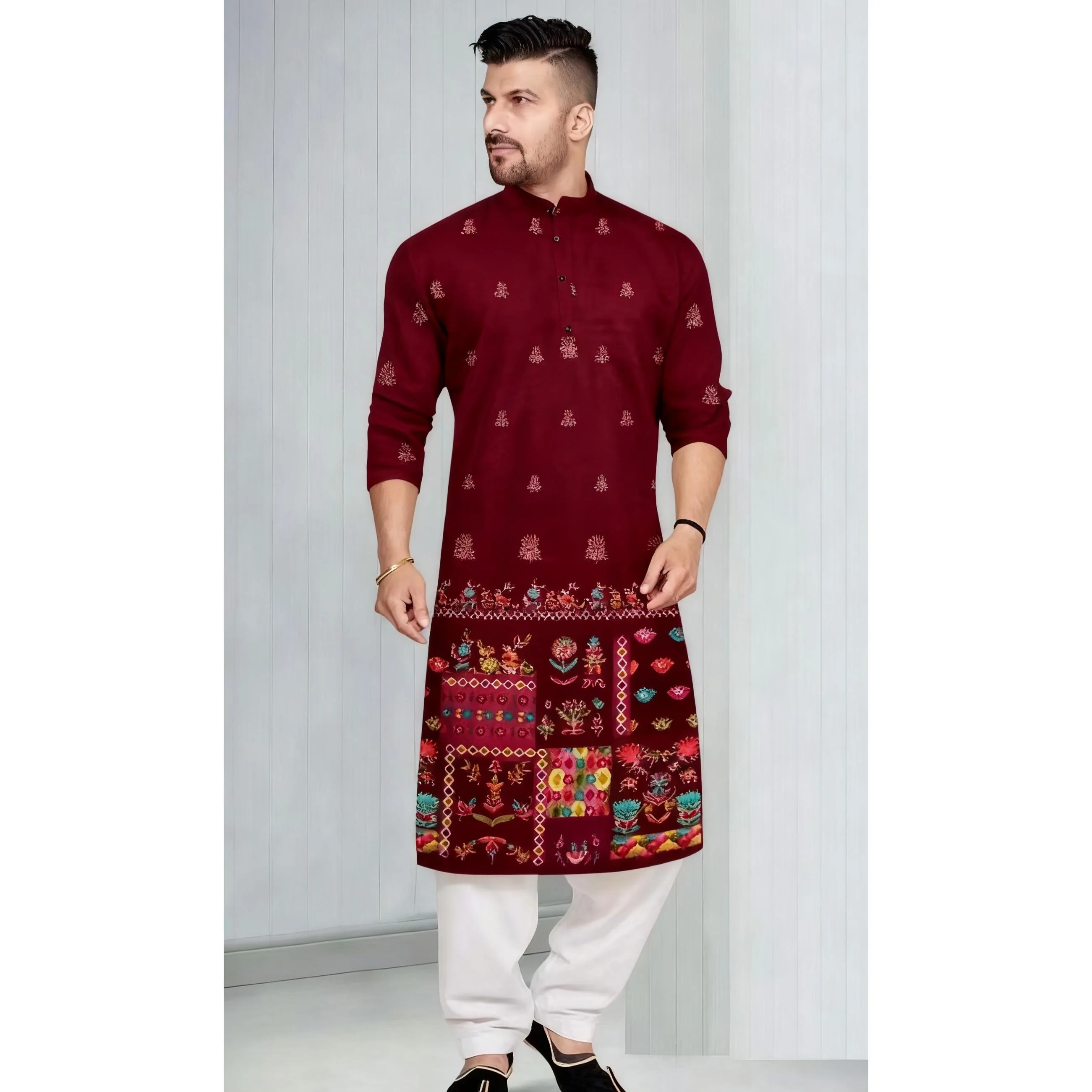 عباية أمان إسلامية جوبا ثوب قفطان باكستان مسلم المملكة العربية السعودية جلابة إسلام ملابس صلاة رداء النمط الوطني #4