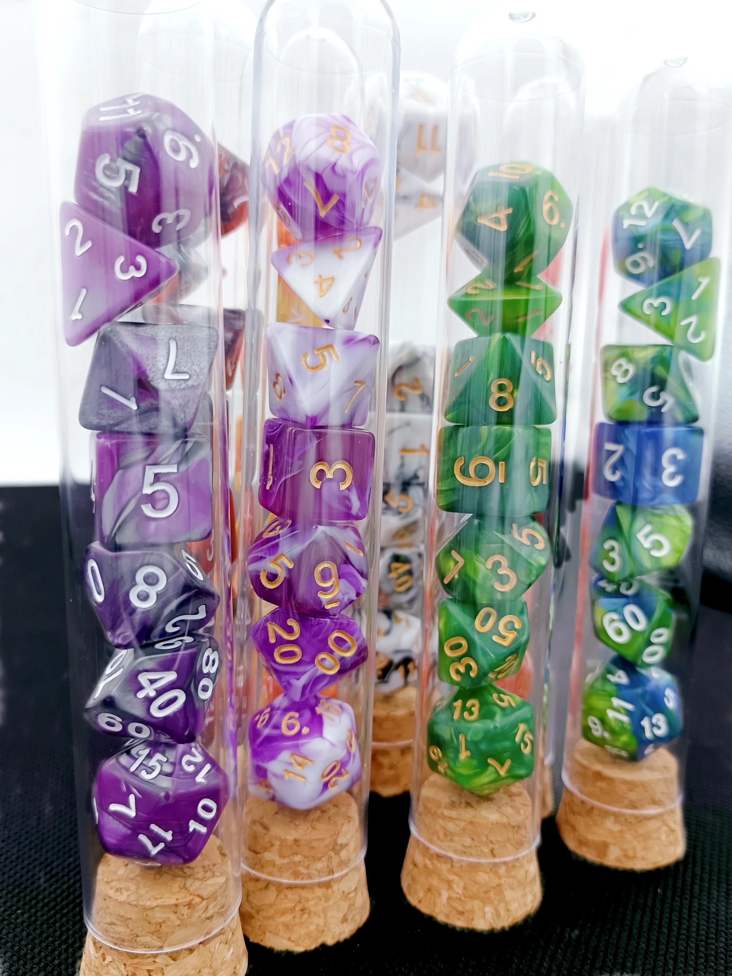 7Pcs/Set DND Mythology Polyhedral D&D COC Dice Set RPG Fantasy Potion Flask | Dungeons and Dragons Dice Set for Table Games