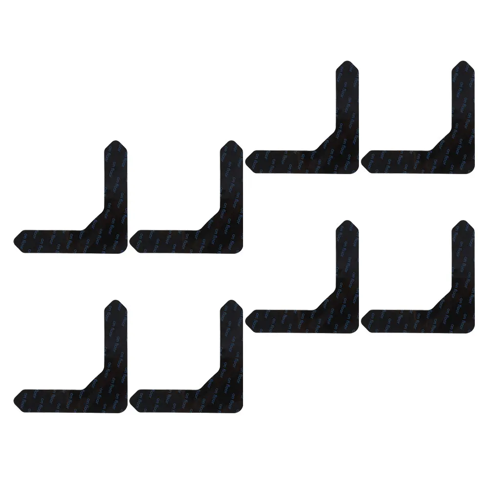 

8pcs Corner Grippers Non Skid Carpet Grippers For Hardwood Floors Round Rug Pad Runner Area Rug Tapes Wood Floor Rubber Grips