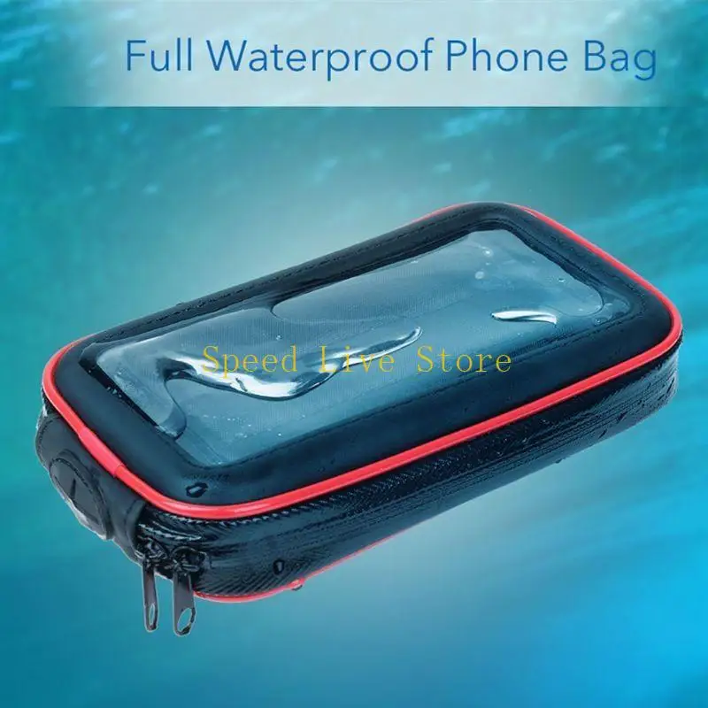 547C Clamshell Bike Phone Mount Waterproof Cell Phone Holder for Motorcycle Handlebar