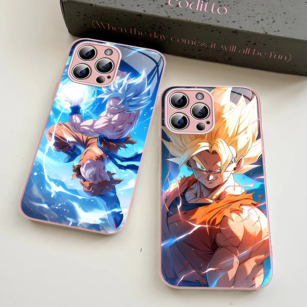 Anime-Dragon-Ball Phone Case Tempered Glass For iphone 14 13 12 11 Pro Mini XS MAX 14Plus X XS XR Fundas