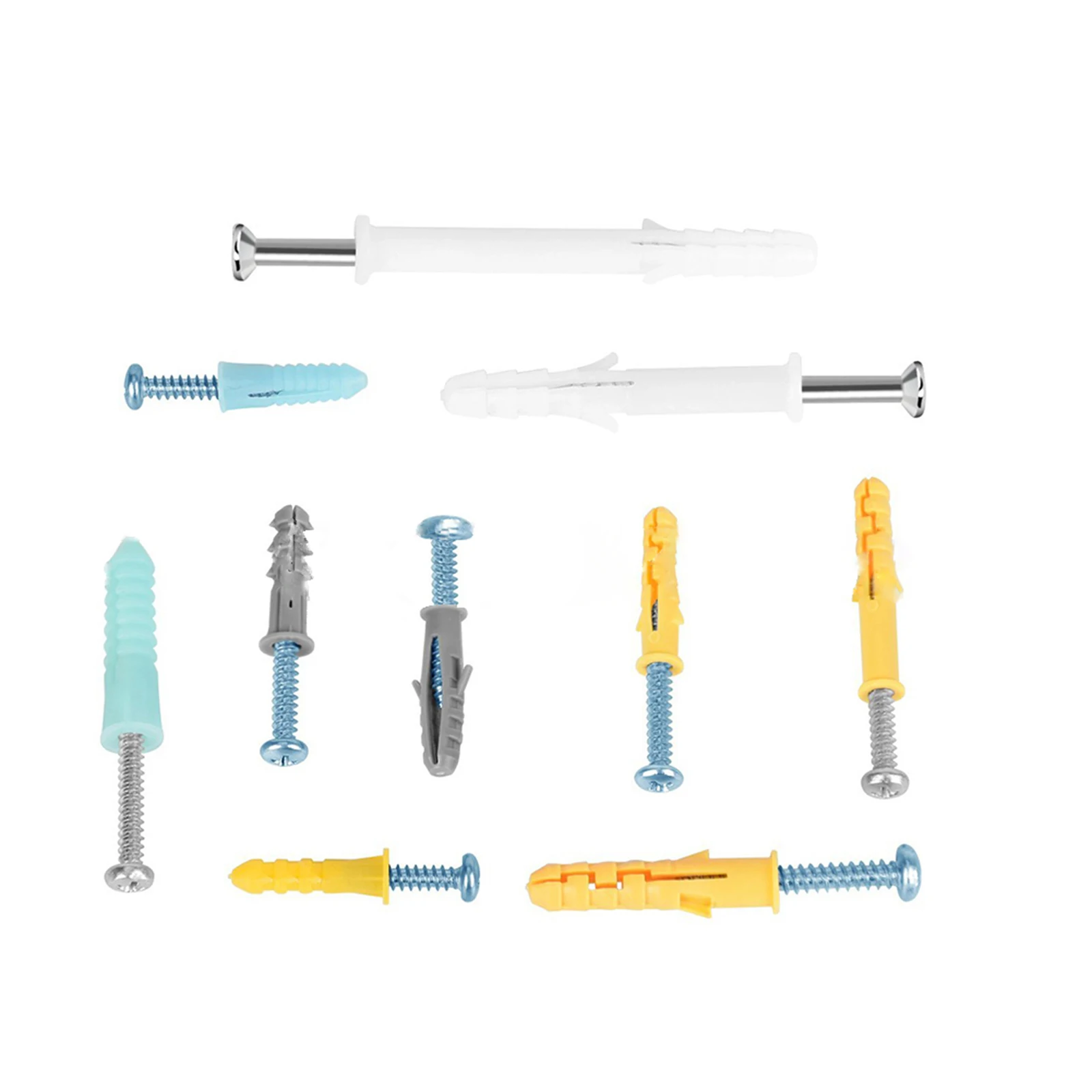 Complete Set Drywall Anchors 5*60MM Anchor Screws Self Tapping Drywall Screws Anchors 300 Piece Set High Strength