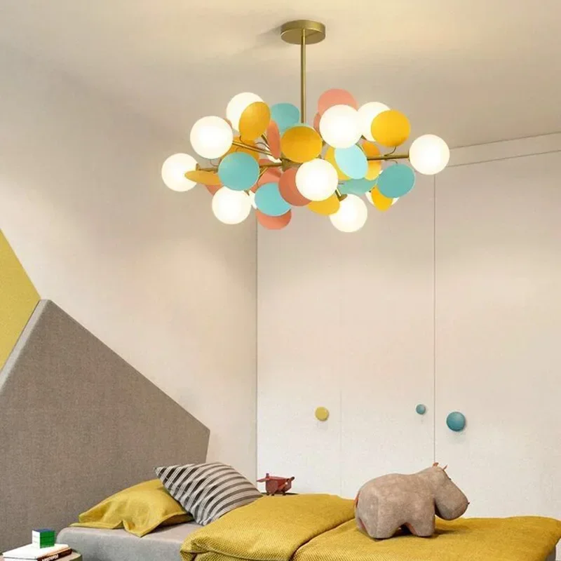 Nordycki Żyrandol do Salonu Nowoczesny Prosty Sypialnia Osobowość Kreatywny Projektant Ciepła Romantyczna Dekoracja Oprawa Oświetleniowa