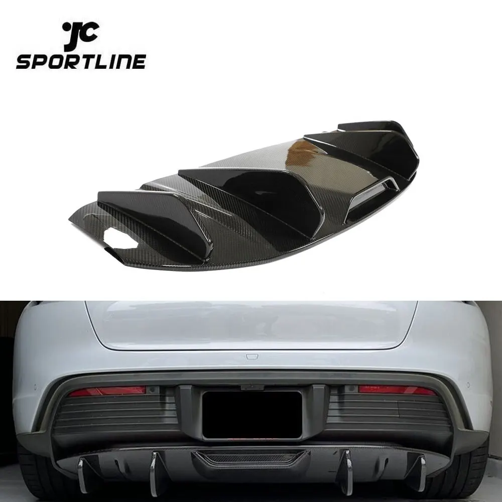 

Dry Carbon Fiber Rear Lip Diffuser For Porsche Taycan 4S Sedan 4-Door ELECTRIC 2019-2020