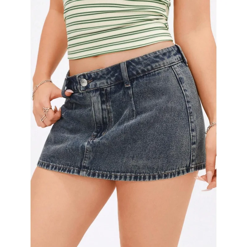 

Low Waist Denim Skirt Women's Skirts Spring Summer Autumn Casual Fashion Denim Skirts High Waist A-Line Skirts