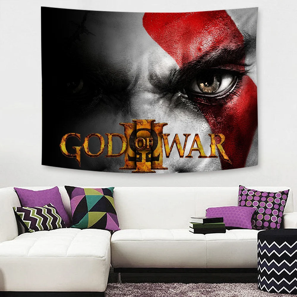 God of War Cartoon Tapestry Art Science Fiction Room Home Decor Wall Hanging Home Decor